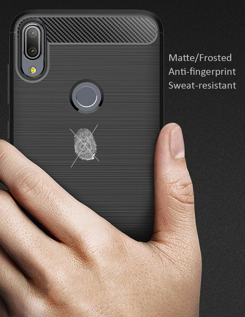 Чехол из углеродного волокна для Asus Zenfone Max Pro M2 M1 ZB631KL ZB555KL матовый защитный чехол