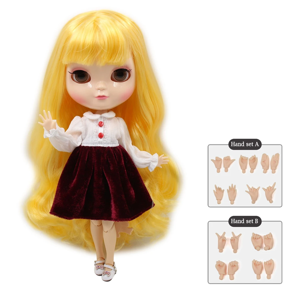 Кукла ICY 1/6 с маленькой грудью азон тело натуральная кожа желтые волосы