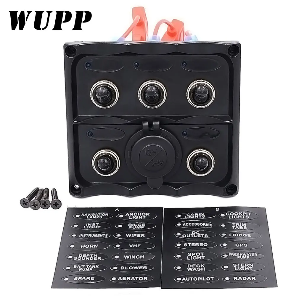 WUPP Морская Лодка 5 банд переключатель панель с автомобильным холодильником