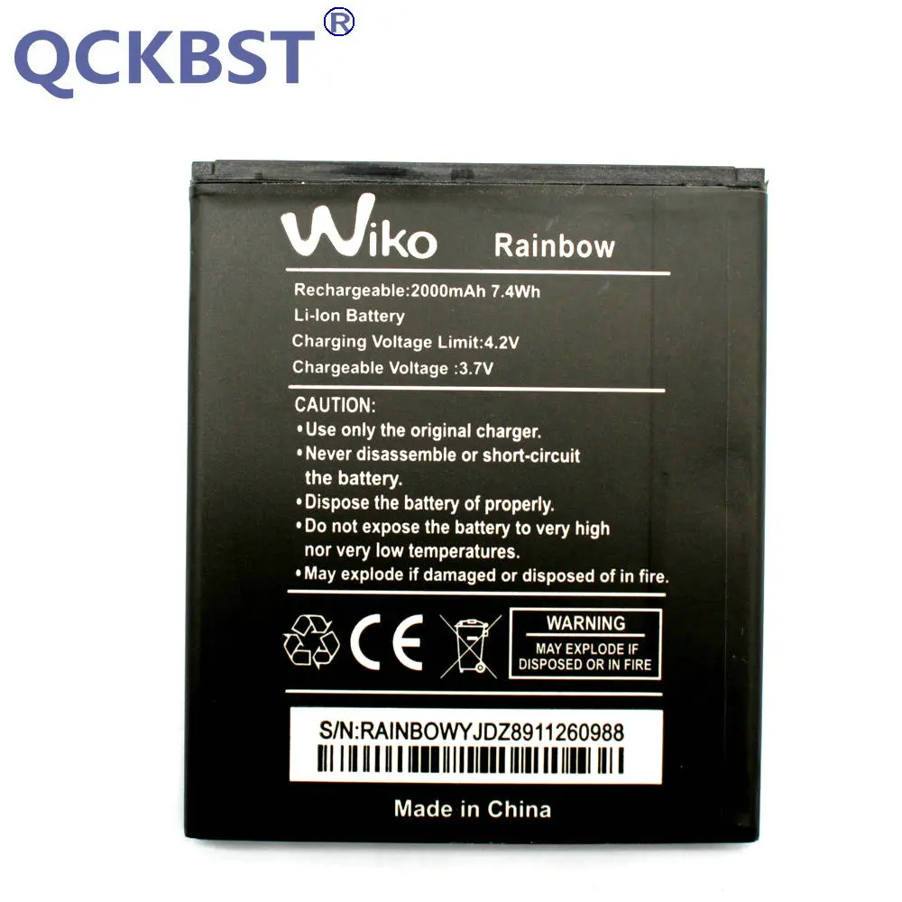 QCKBST 2000 мАч аккумулятор для Wiko Rainbow Оригинальная батарея|2000mah battery|battery 2000mahfor wiko battery
