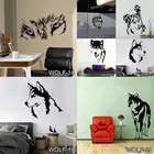 Воющий волк, собака, наклейка на стену, наклейка, собака, волк, Настенная роспись, искусство, Декор для дома