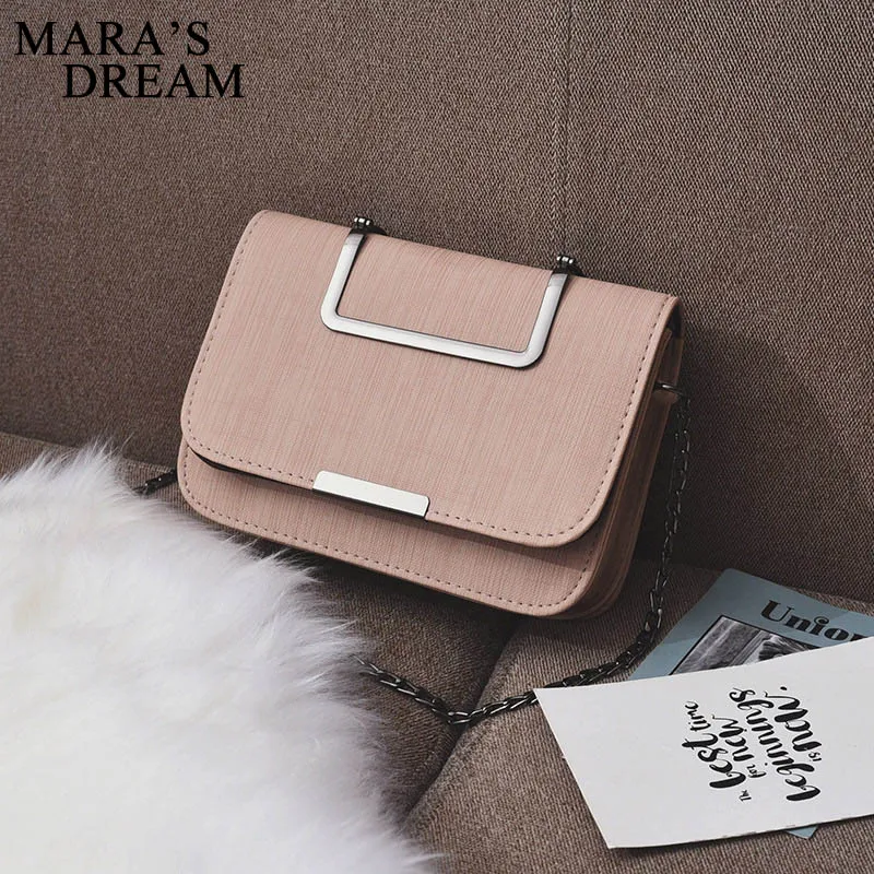 Женская маленькая квадратная сумка Mara's Dream однотонная металлическая Наплечная