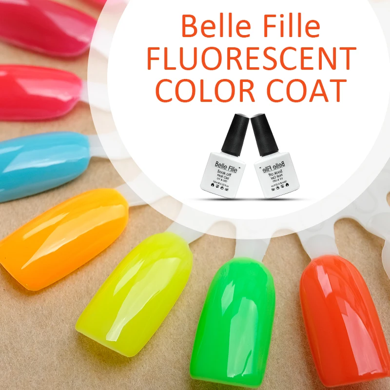 Belle Fille ногтей Гель лак 10 мл розовый неоновый гель для УФ прозрачный гель|Гель