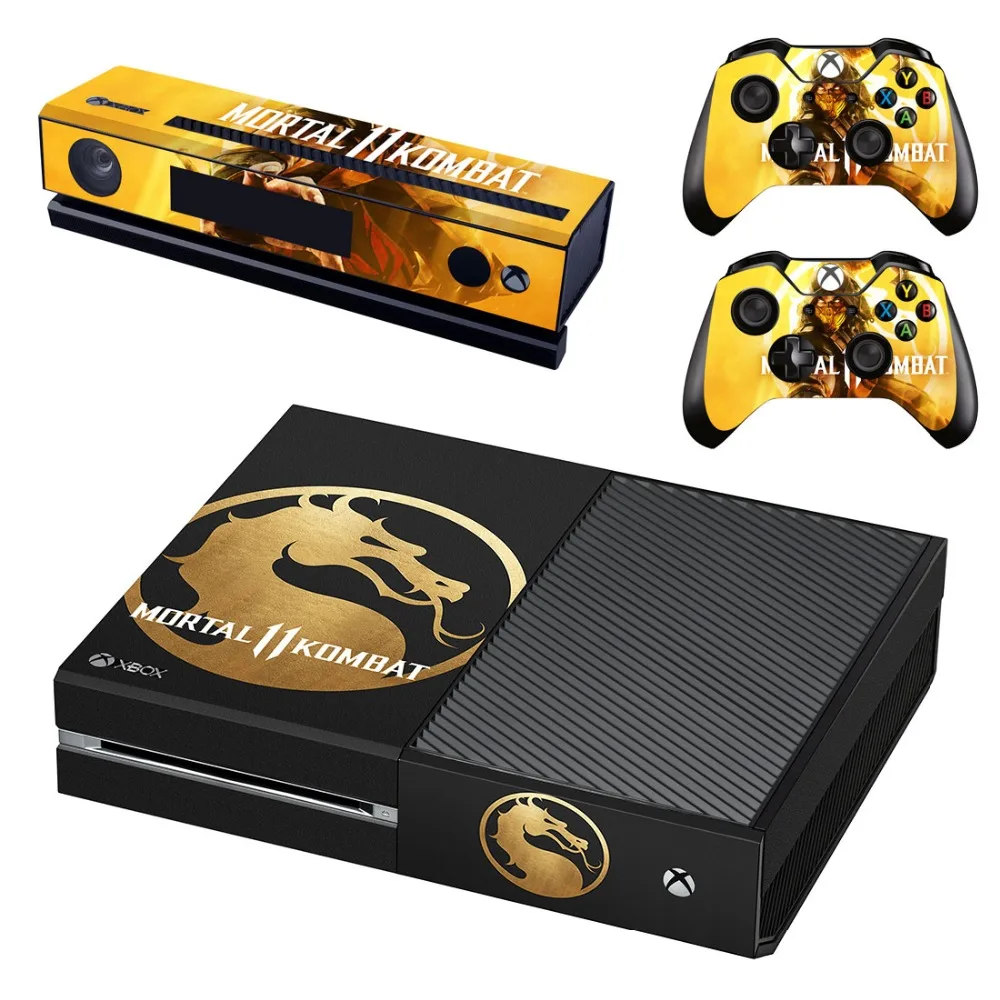 Игры Mortal Kombat 11 кожи Стикеры наклейка для Microsoft Xbox One консоли и 2 контроллеры шкуры s