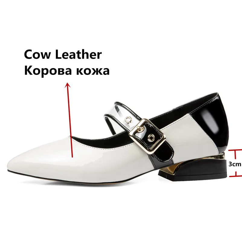 Женские туфли лодочки FEDONAS офисные из натуральной кожи на квадратном каблуке с