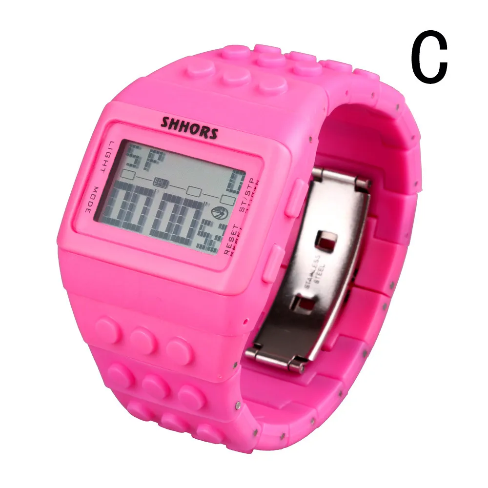 Pink Горячие Специальные унисекс красочные цифровые наручные часы Винтаж Relogio Feminino Masculino Erkek Kol Saati мужские часы Skmei Saat - Цвет: Pink