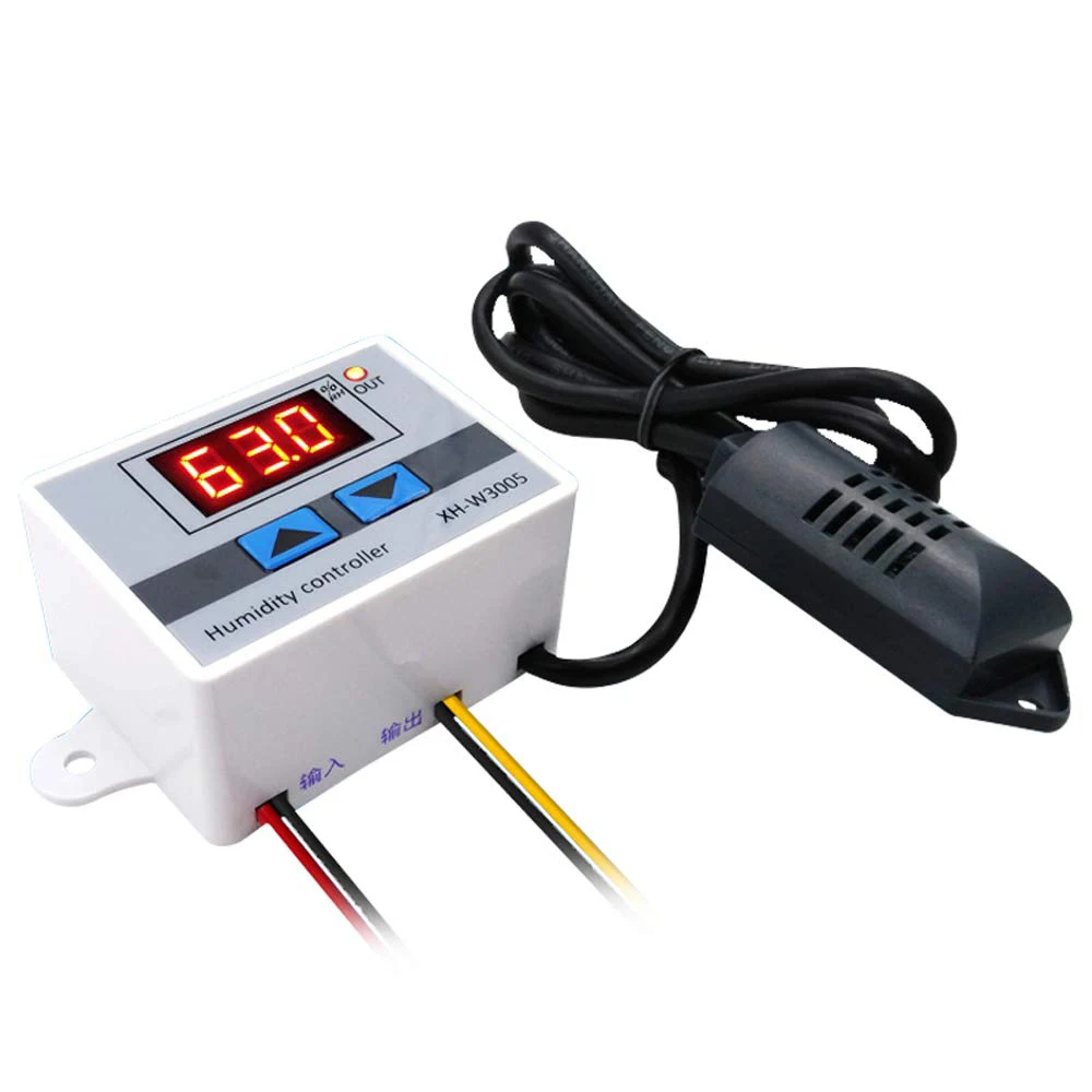 XH W3005 цифровой регулятор влажности 220V 12V гигрометр переключатель контроля 0 ~ 99% RH