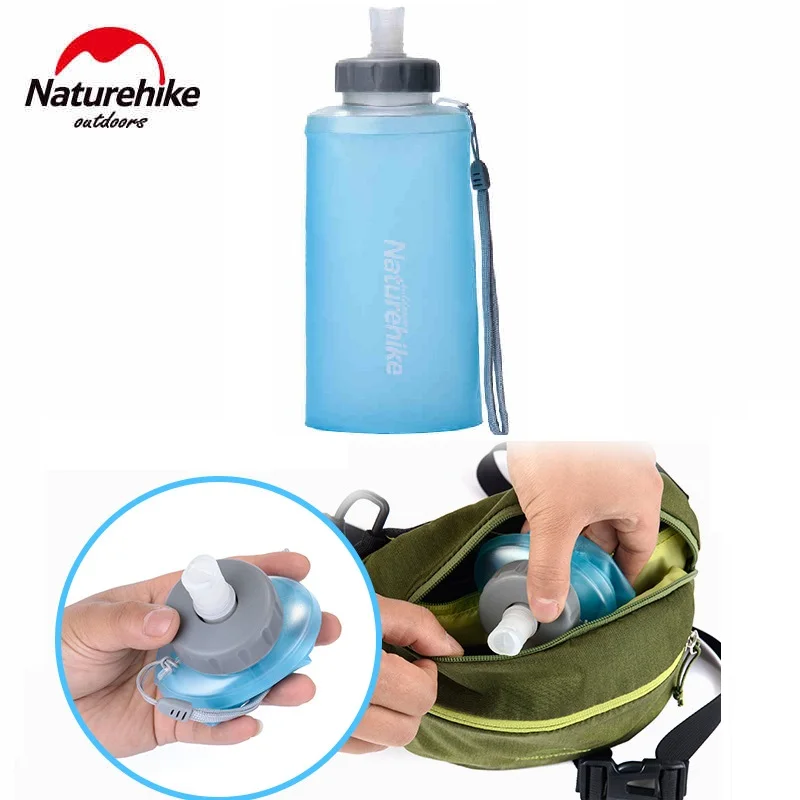 Naturehike на открытом воздухе складная бутылка для воды герметичная чашка портативный высококачественный Силиконовый ТПУ для спорта Бег Кемпинг Туризм