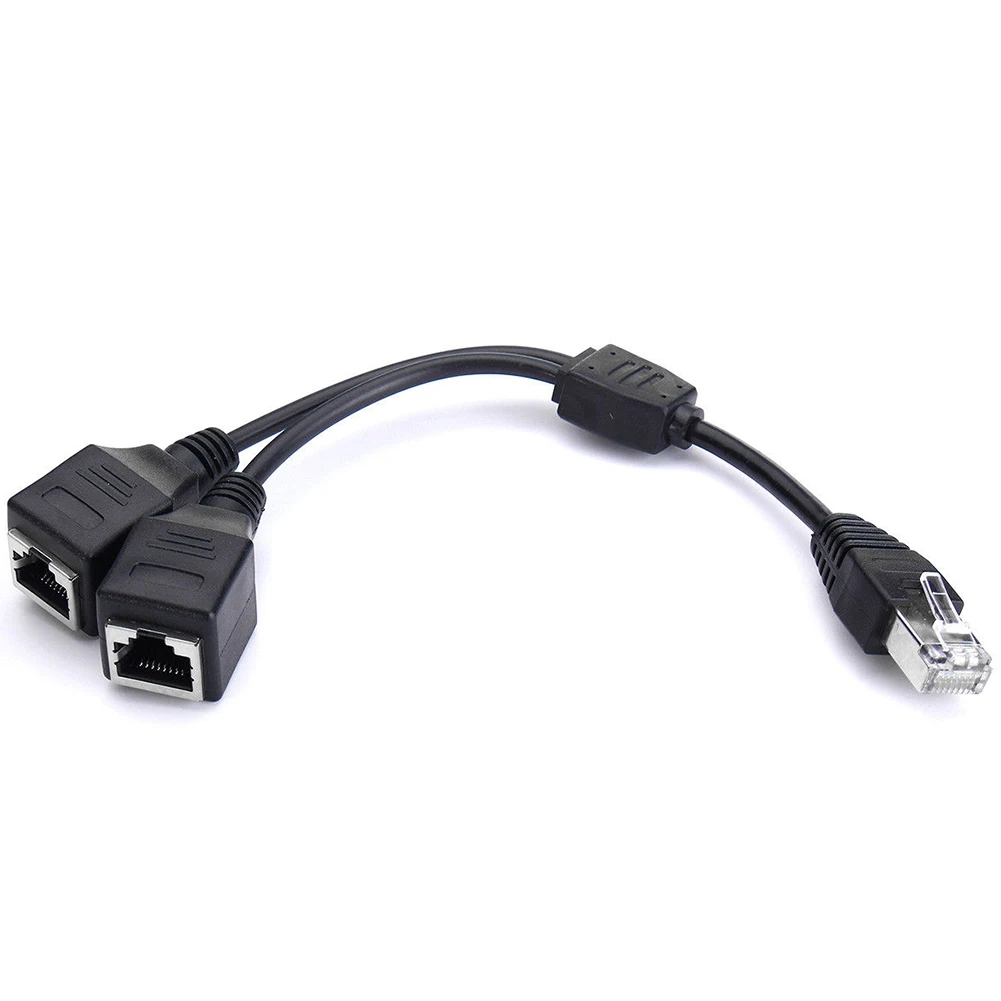 RJ45 Y адаптер сетевой сплиттер стабильная передача Cat5 простой в использовании LAN