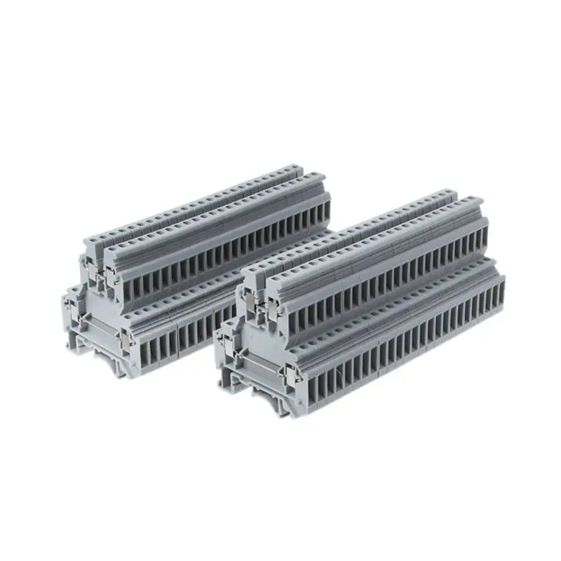 50Pcs/Set UKK3 DIN Rail Double Level Dual Row Terminal Block 500V 25A 28-12AWG Gray New 2019 | Обустройство дома