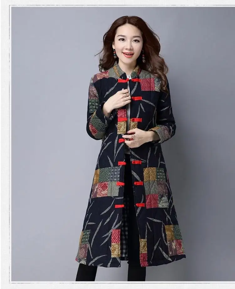 Осенняя Женская хлопковая куртка в национальном стиле новинка 2020 Повседневная