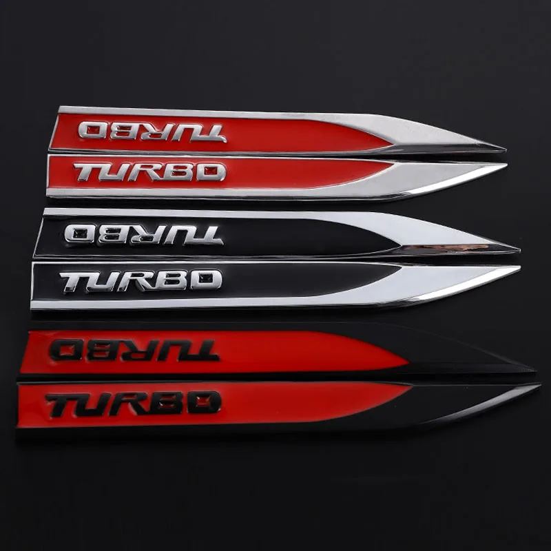 1Pair Металлические наклейки на автомобиль эмблема багажника бейдж авто линия декали для Turbo Logo BMW Audi Volkswagen Ford Nissan Toyota Honda.