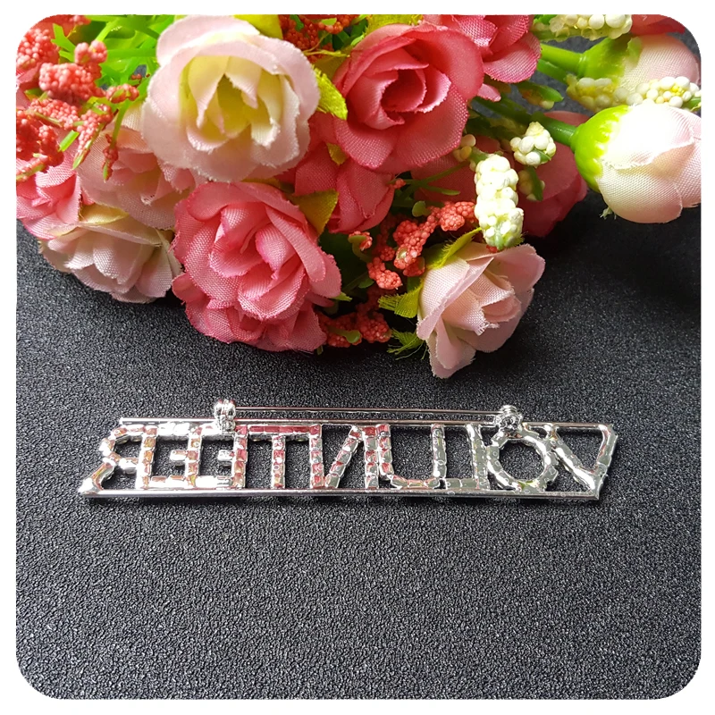 Blingbling кристалл брошь подарок ювелирные изделия &quotдобровольцев&quot слово Булавки
