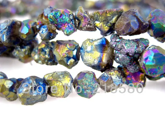 H TB08 Mystic Blue Purple Titanium Crystal кварцевый самородок Beads 16 дюймов|beaded chiffon cocktail dress|bead dropsbead