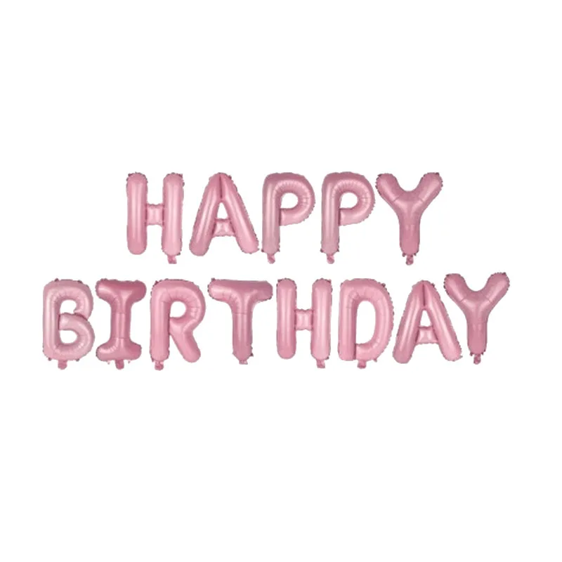 light pink FELIZ cumpleaños письмо воздушный шар из фольги Испания Happy birthday Алфавит шар День рождения украшения детей Baby Shower шарики - Цвет: light pink
