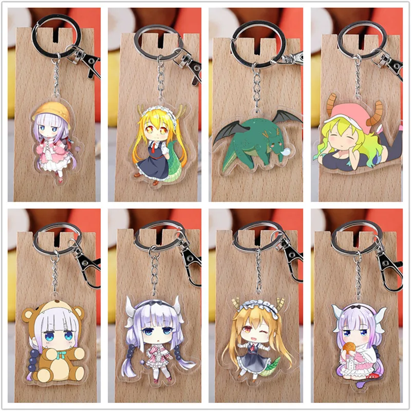 10 шт./лот аниме Miss Kobayashi's Дракон горничная акриловая игрушка брелок Kanna Tohru