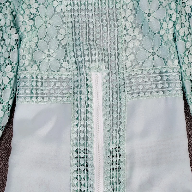 Женская блузка с длинным рукавом в европейском стиле кружевная ретро|lace shirt|chiffon