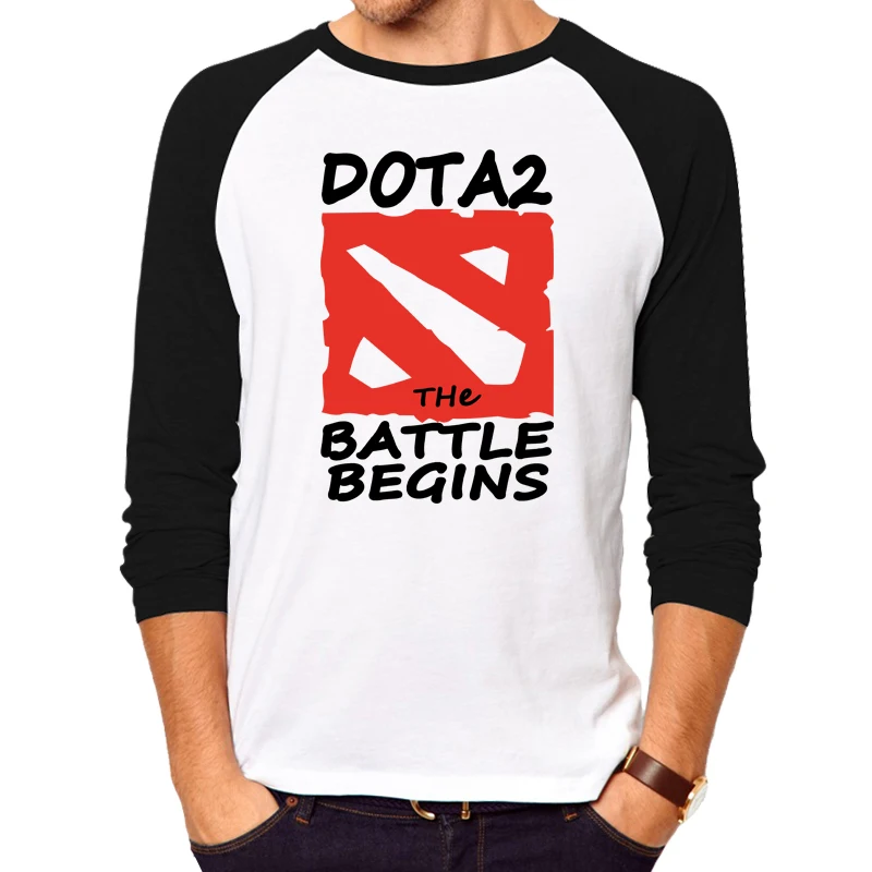 Лидер продаж 2016 футболка с длинным рукавом и мультяшным принтом dota 2 хлопковая