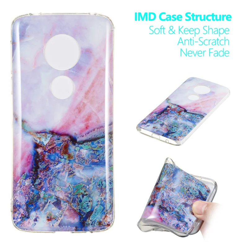 

Fashion Marble Geometric Soft TPU Silicone Case Mobile Phone Cover Shell Hull Coque Fundas for Motorola Z3 Play G6 Play