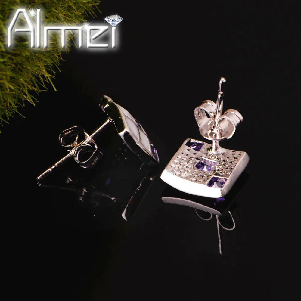Almei 15%Off Affordable Lovely Korean Elegant Colorful Earrigs for Women Mother's Day Gift Made With Cubic Zirconia Earring R508 |