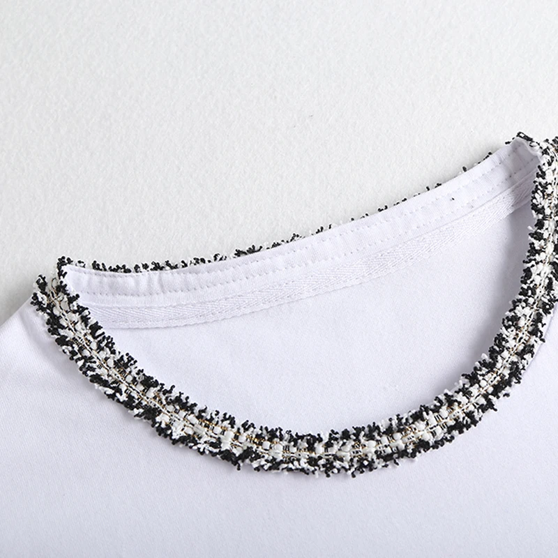 Футболка OUMENGKA Женская с коротким рукавом и О образным вырезом|Футболки| |