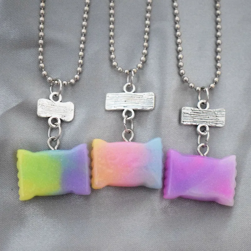 Ожерелье из смолы с подвеской в виде конфет и сахара|Ожерелья подвеской| |