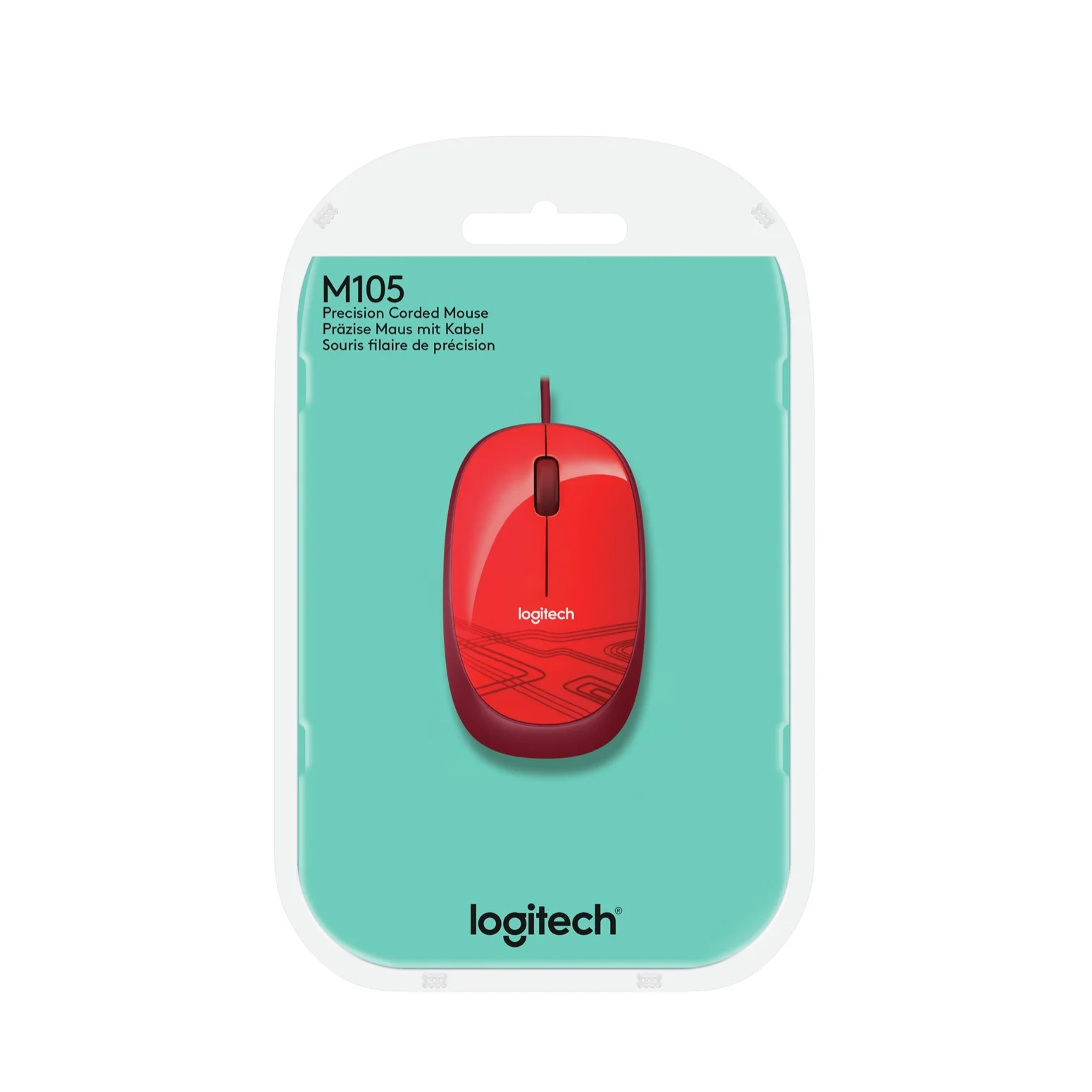 Logitech M105 Ambidextrous оптический USB красный | Компьютеры и офис