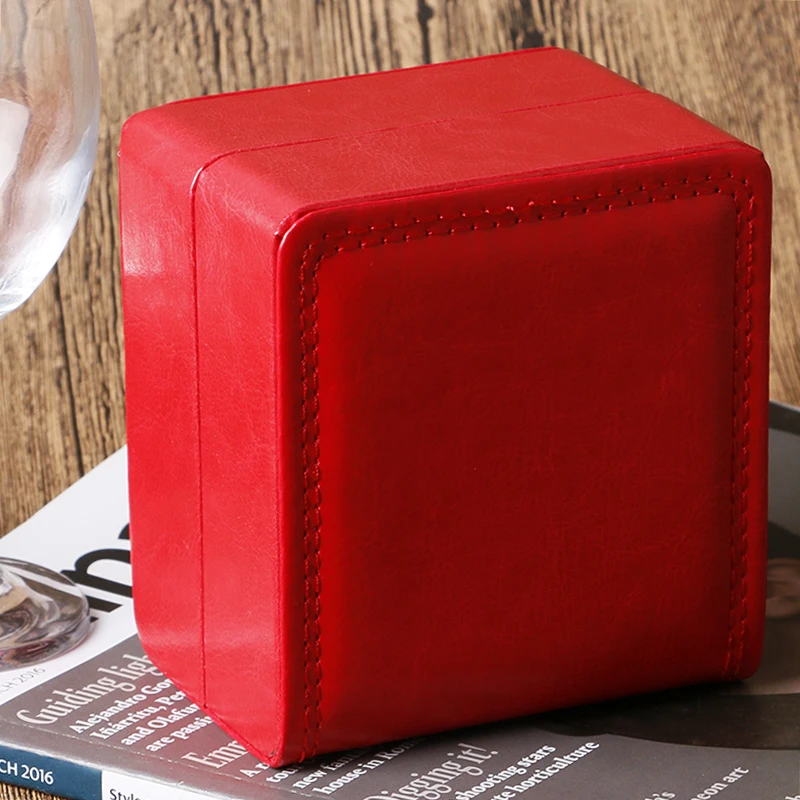 Роскошный Органайзер из пены для браслетов часов кожаная коробка красная