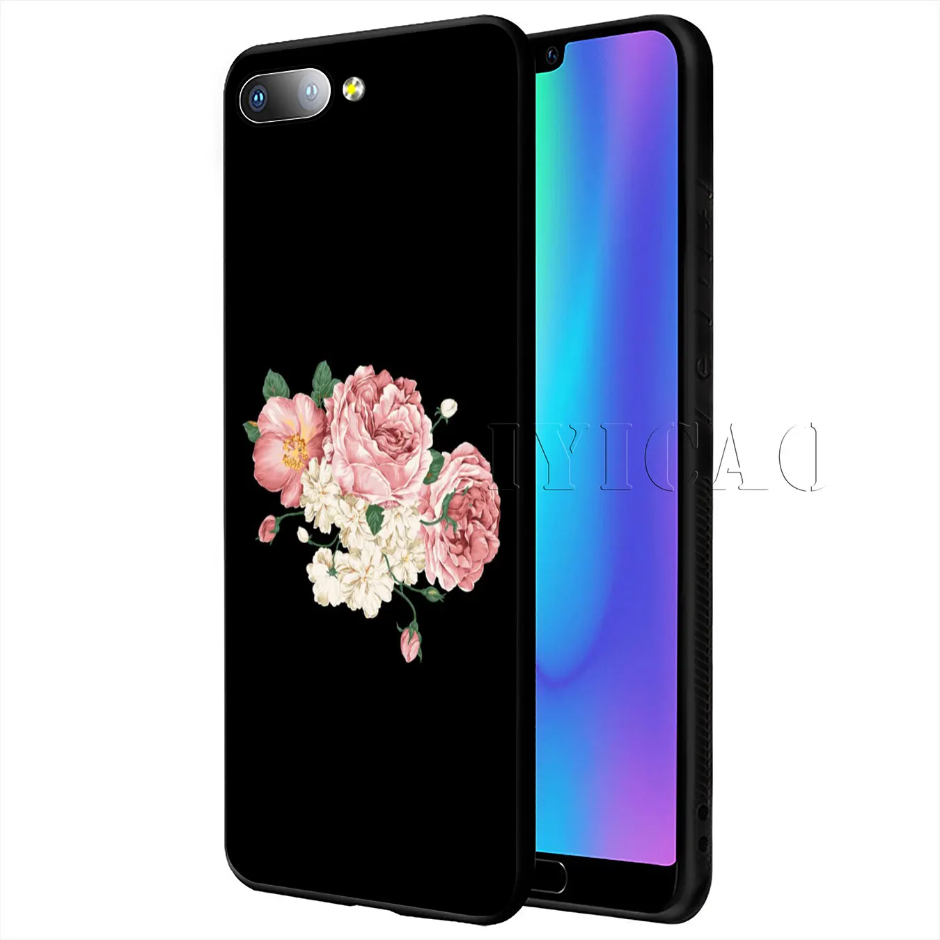 IYICAO Черный Розовый Мягкий силиконовый чехол для телефона Huawei Y9 Y7 Y6 Prime 2019 Honor 20 8C 8X 8