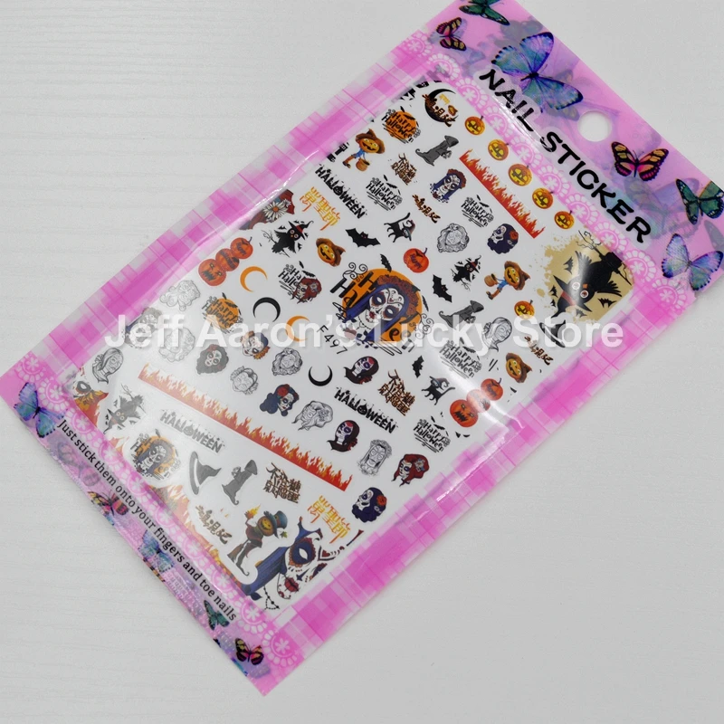 5 листов наклейки для ногтей в виде черепа и призрака|Стикеры наклейки| |
