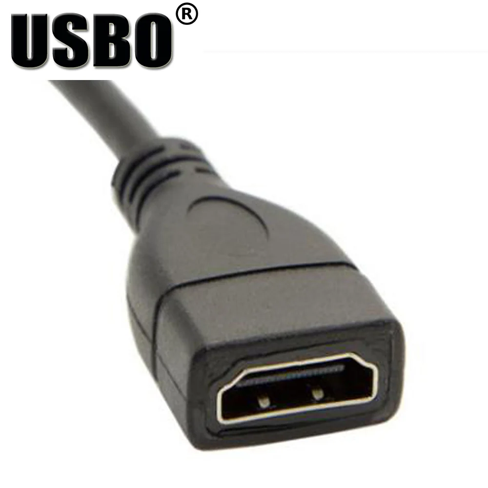 Черный 0 1 м высокоскоростной позолоченный разъем коннектор HD монитор 4 в мини HDMI