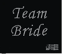 6pclot team bride shirt motif designs iron on transfer hot fix rhinestone motif rhinestones fix wedding dress shirt decor