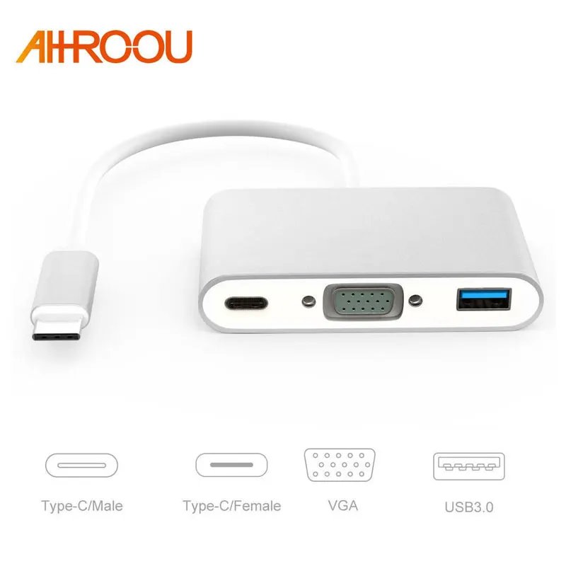 Новый USB 3 1 Type C VGA Женский адаптер кабель type к HDMI для нового Macbook 12 дюймов Chromebook Pixel