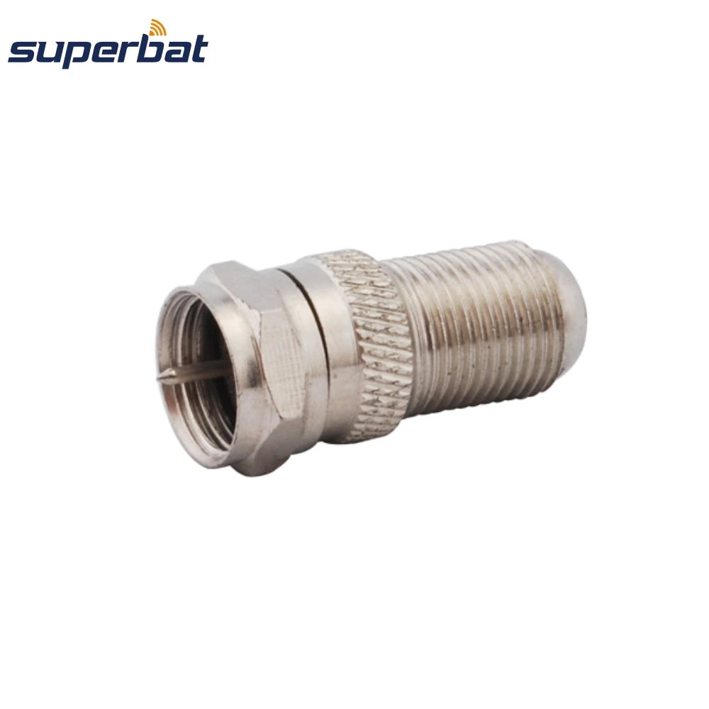 Superbat F Тип штекер к разъему прямой RF коаксиальный адаптер Коннектор 75 Ом|plug adapter