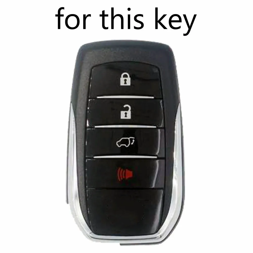 

AX Silicone Remote Key Case Fob Shell Cover Skin Holder For Toyota Fortuner Rav4 Highlander Land Cruiser Mark X 2015-2019
