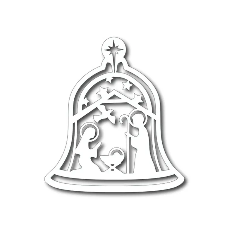 Naifumodo Рождественский колокольчик металлические режущие формы для скрапбукинга