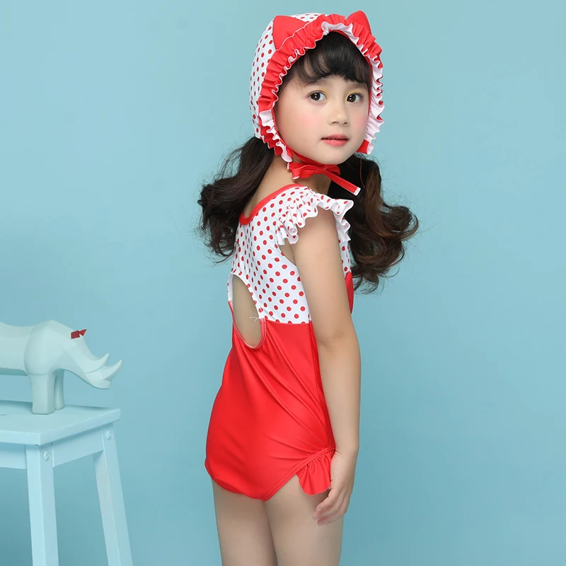 От 1 до 8 лет детский купальник для девочек милый купальный костюм с большим лицом