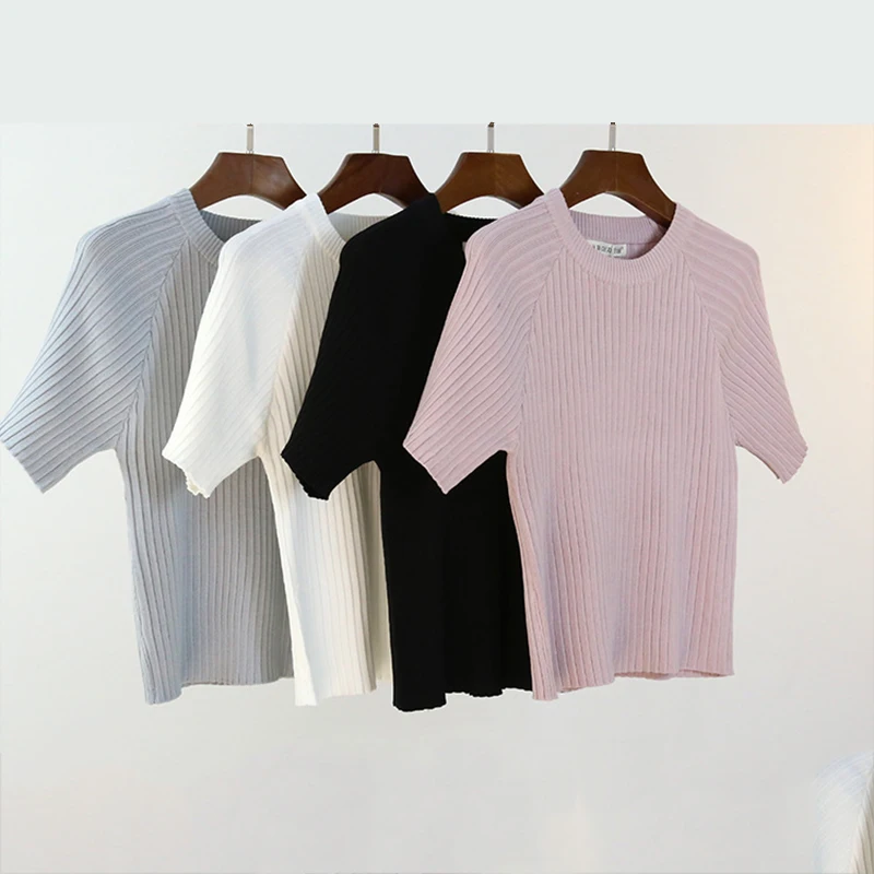 Autumn O Neck Tops Female Pullovers 2018 New Casual Knitted Fashion Summer Sweater Women Jumper Drop Ship Solid Sweet Shirts | Женская