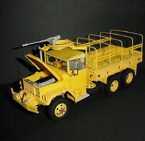 Масштаб 1:25 Американский M35A2 6x6 военный грузовик набор 3D бумажных моделей |