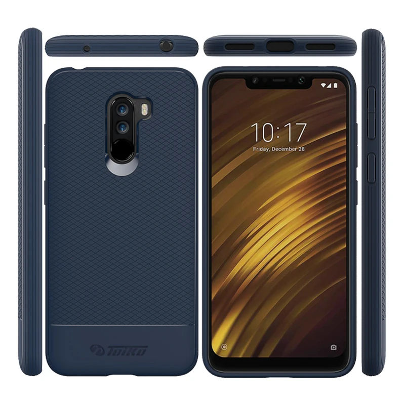 Мягкий ТПУ противоударный чехол toyko для Xiaomi Pocophone F1 тонкая задняя крышка Poco F1 ударный защитный бампер аксессуары для телефона оболочка