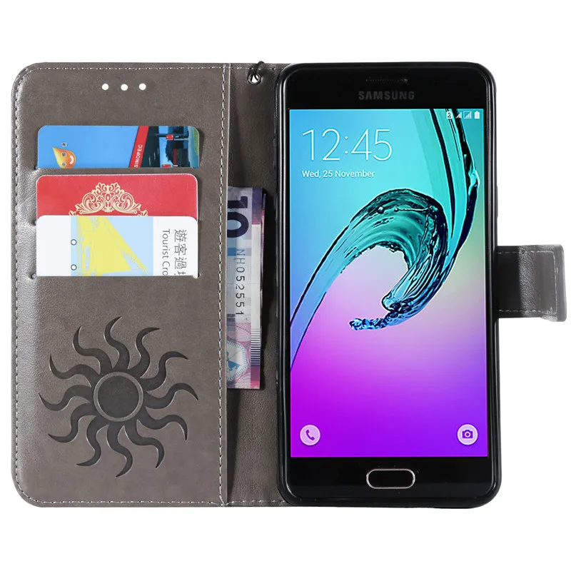 Для Samsung Galaxy A3 2016 чехол роскошный кожаный чехол-бумажник откидной Чехол для A310 A310F