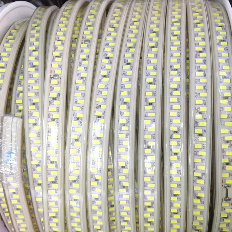 AC 220 В 5630/5730 smd светодиодный светильник светодиодная лампа с разъемом 1/2/3/4/5/10/20 м 180