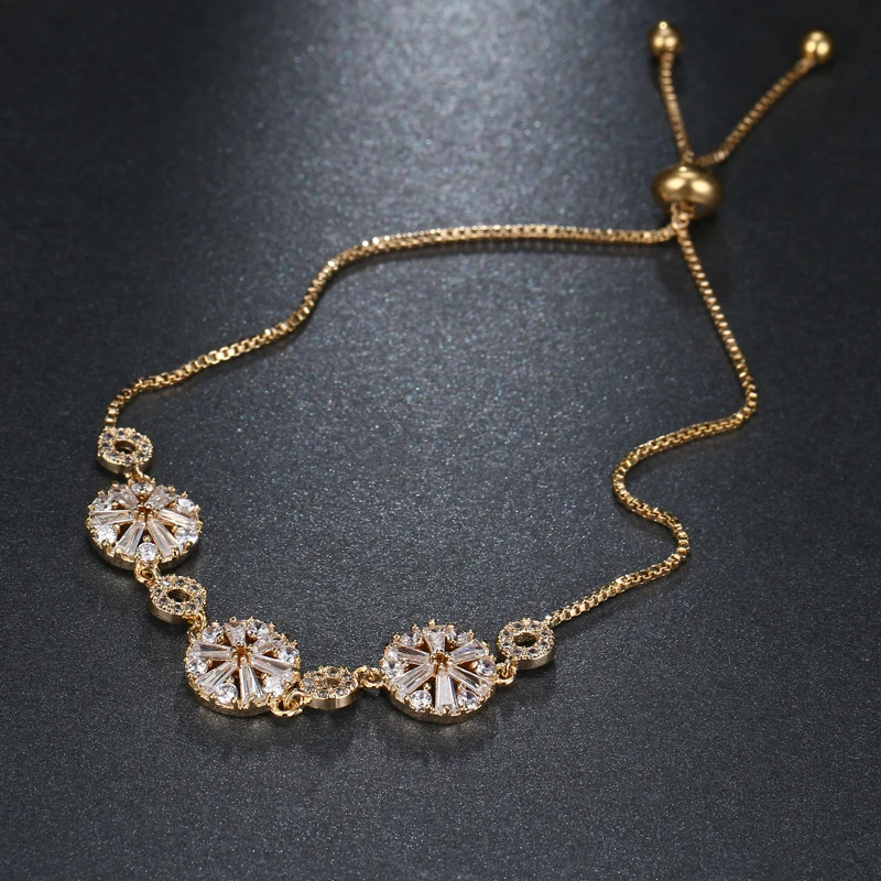 Модный браслет EMMAYA золотого цвета с цветком циркониевый камнем класса ААА модные