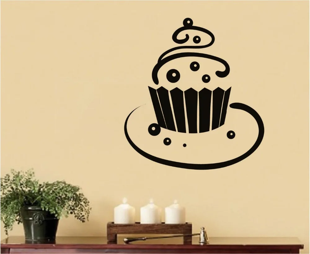 Новинка Kichen Настенный декор настенная наклейка Виниловая для кексов украшение