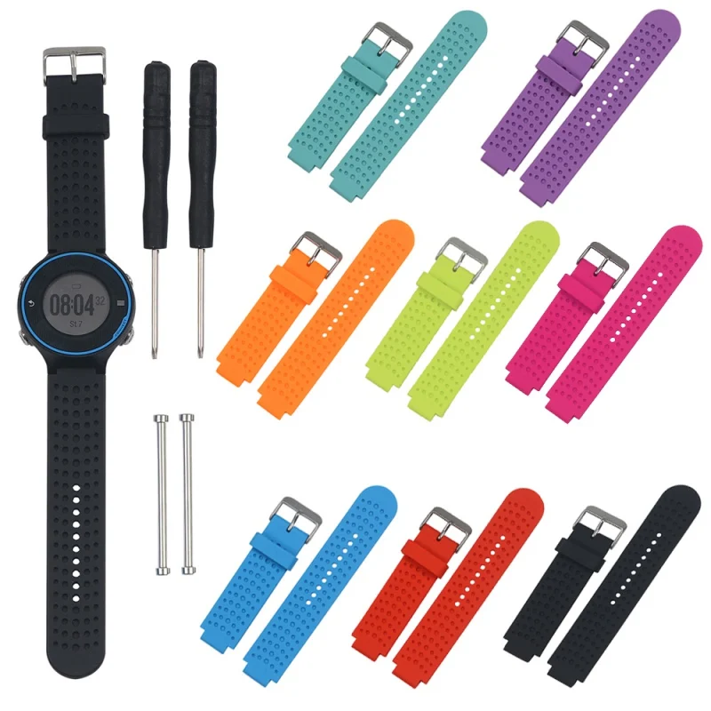 Замена силиконового ремешка для часов с контактами и инструментами Garmin Forerunner 220