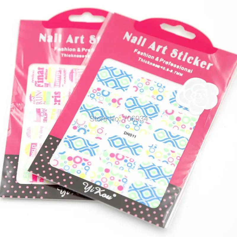 

Nail Sticker Nail Art Sticker Nail Foil Adhesive 20pcs/lot New Decorations Stickers 90*77mm DN