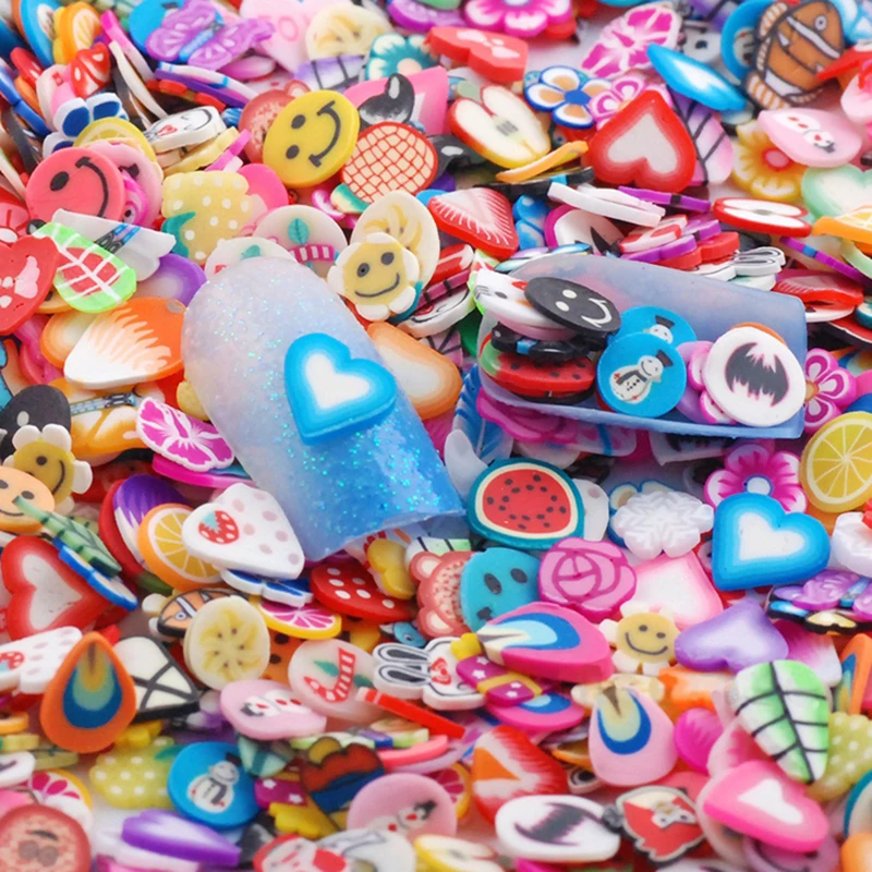 1000 шт. фрукты животные перо сердце рождественские кусочки наполнитель ногти АРТ