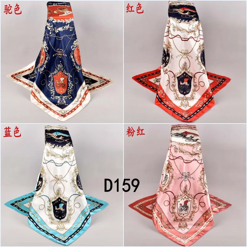 Модные шарфы для женщин Шелковый атласный шарф с принтом женский роскошный бренд