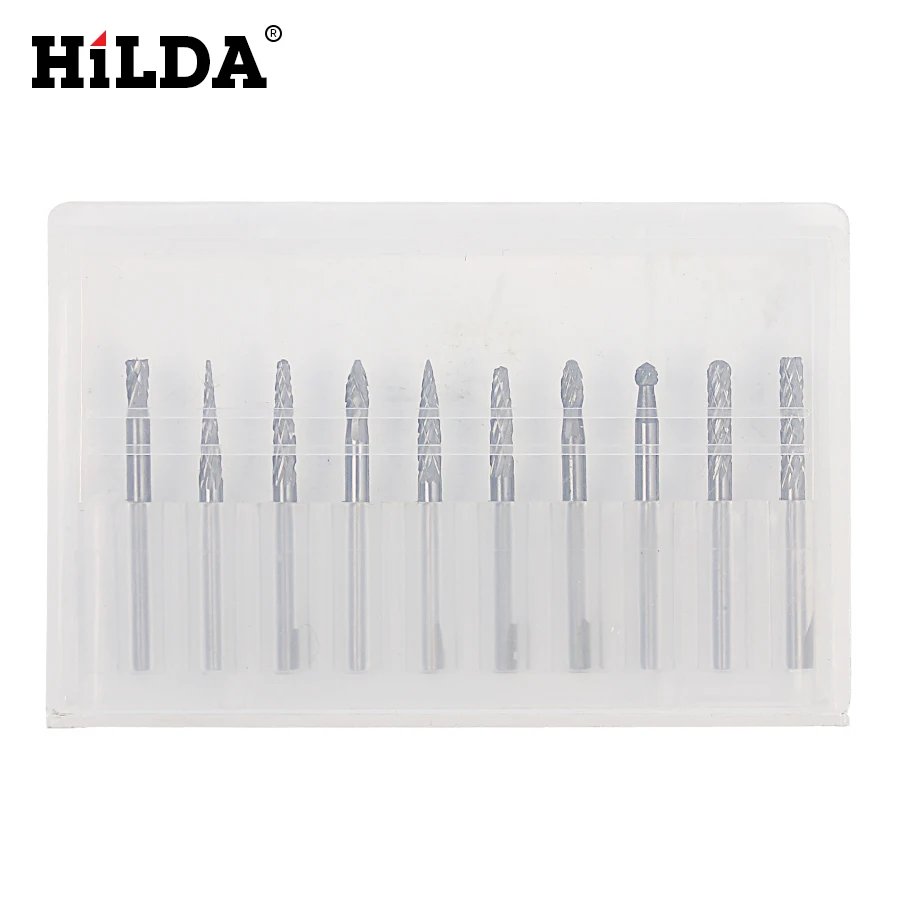 HILDA 3 мм (1/8 &quot) карбид вольфрама заусенцы роторные режущие файлы набор CNC