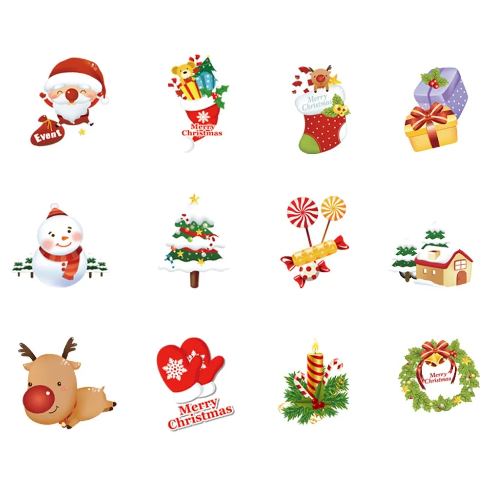 High Quality Wall Stickers Christmas Ornaments Decoration Home Living Room Snowman Socks Decal Window | Дом и сад